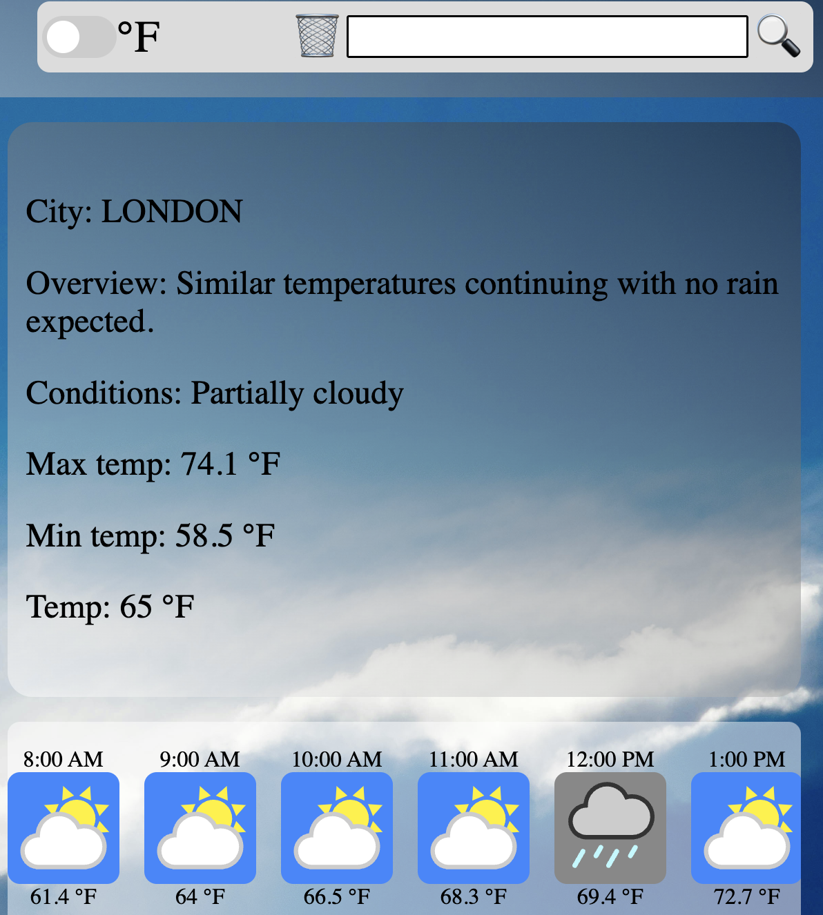 weather app